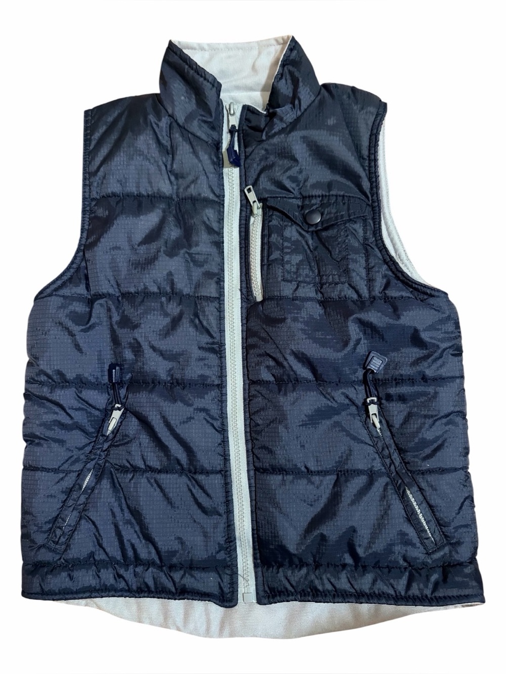 SPORTRAX ACTIVE GEAR Dark Blue Quilted Puffy Vest Zip Up Boys Size 5
